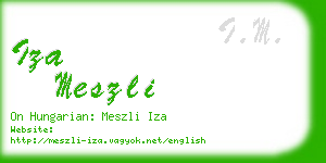 iza meszli business card